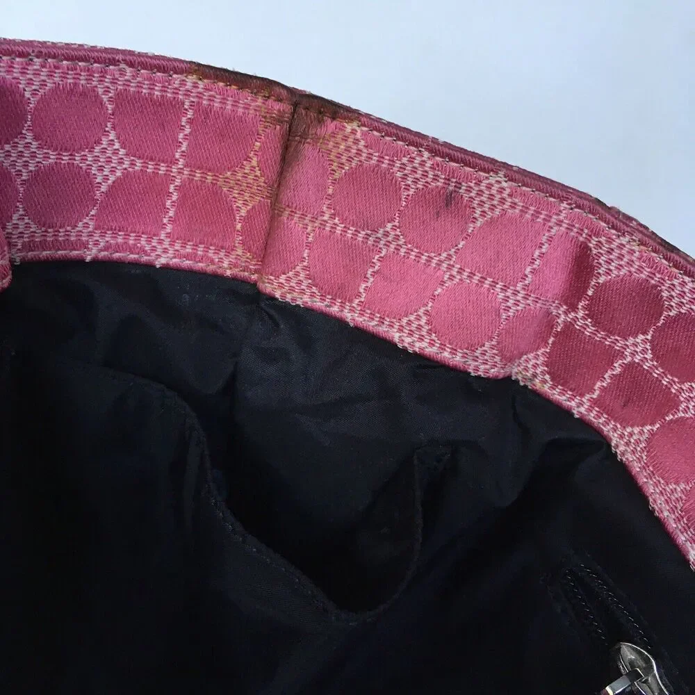 Kate Spade New York Baby Diaper Bag Tote Pink/Black Classic Dot Noel Medium